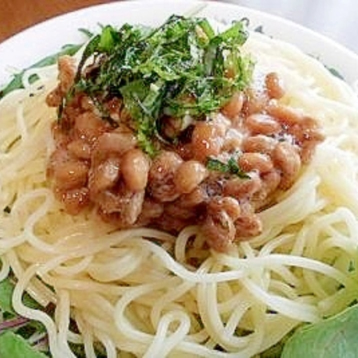 大葉と納豆の冷製パスタ レシピ 作り方 By Tbmrtb 楽天レシピ 大葉と納豆の冷製パスタ レシピ 作り方 By Tbmrtb 楽天レシピ